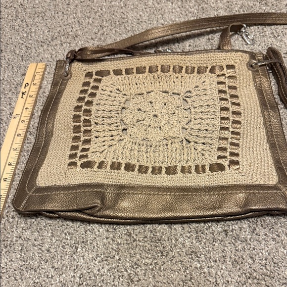 Brighton Chic Bronze and Tan Crochet Shoulder Bag A552752 - Picture 12 of 12